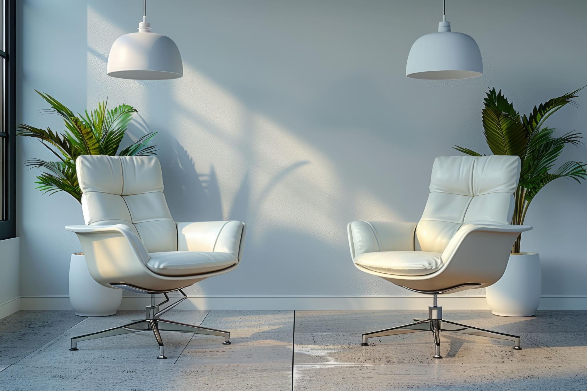 inviting consultation space with armchairs